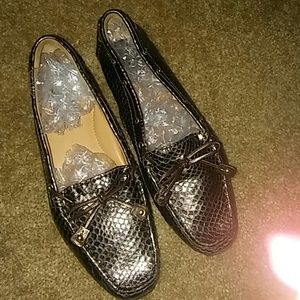 Clark's snake skin shoes